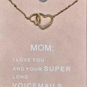 Double Heart Gold Necklace